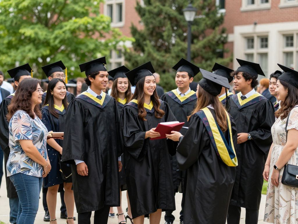 Graduates celebrating at UT Austin's Fall 2025 graduation