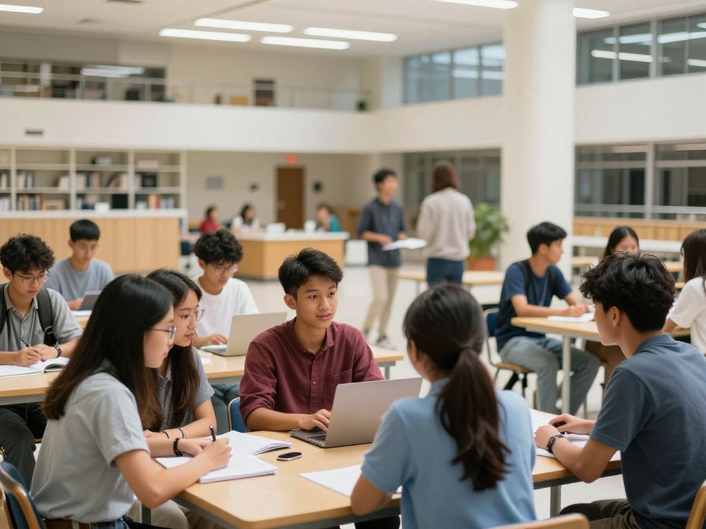 Students engaging in academic discussions at UT Dallas