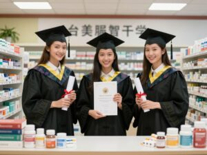 Graduates celebrating at UT Tyler Fisch College of Pharmacy graduation ceremony