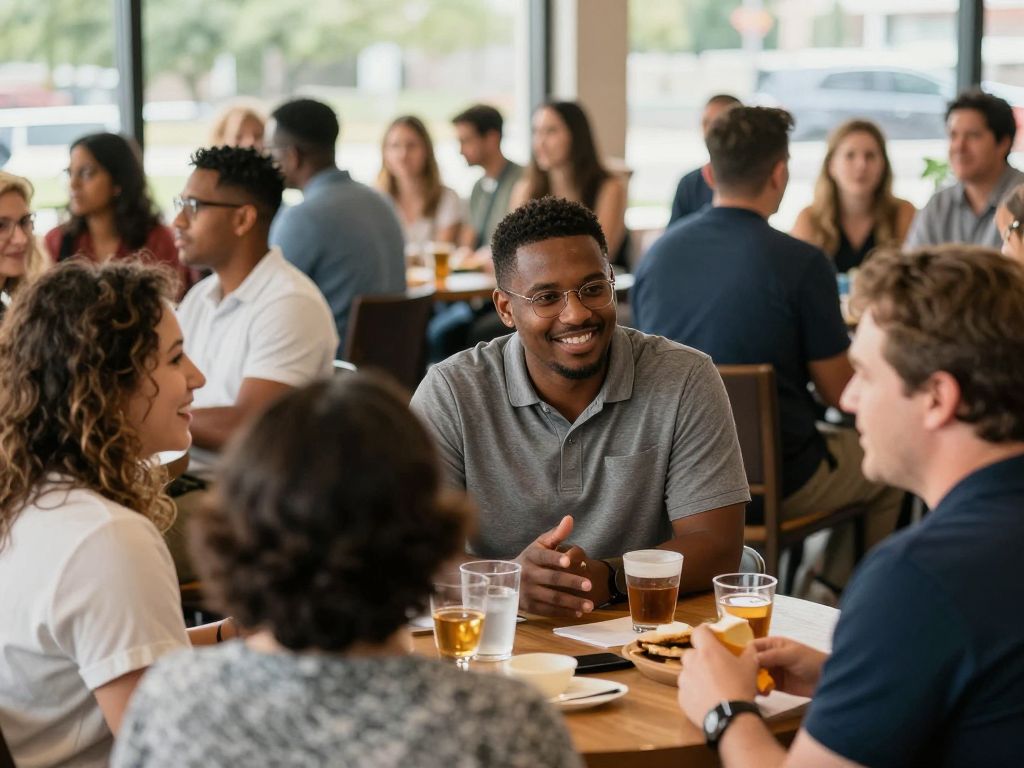 Participants engaging in interactions at Valentine's Tantra Speed Date event in Fort Worth