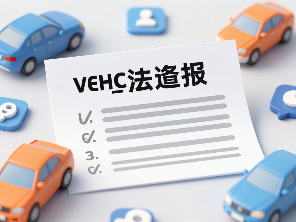 An artistic representation of vehicle registration fraud with vehicles and paperwork.