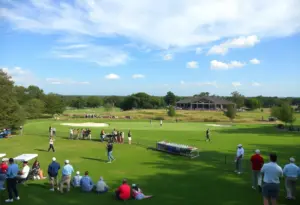 West Texas A&M men's golf team competing at the Houston Classic