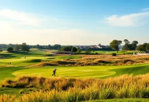 Golfers competing in the All-American Intercollegiate at the Golf Club of Houston