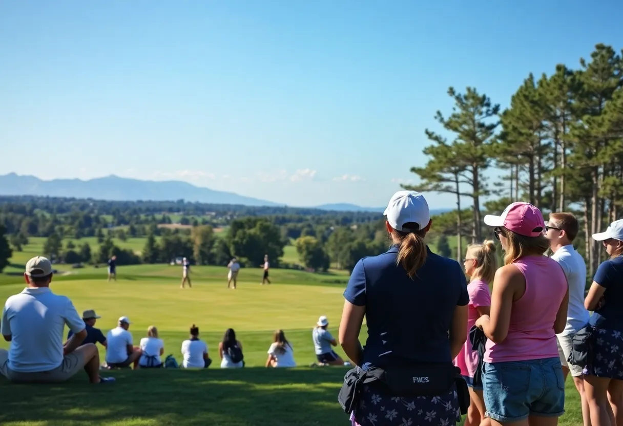 APSU Women's Golf team competing at Riverbend Country Club