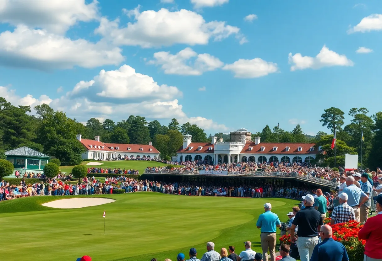 Scenic view of Augusta National Golf Club during the Masters Tournament