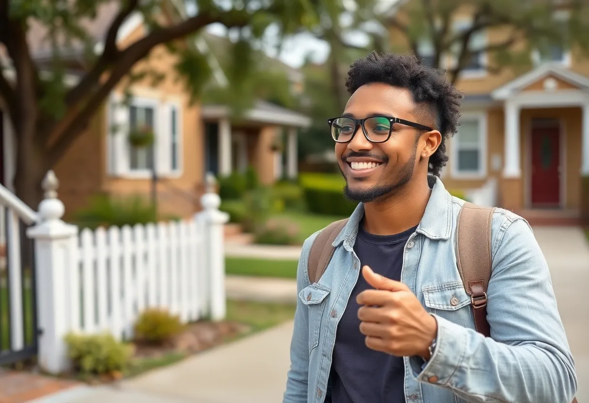 A first-time homebuyer looking at properties in Houston, TX.