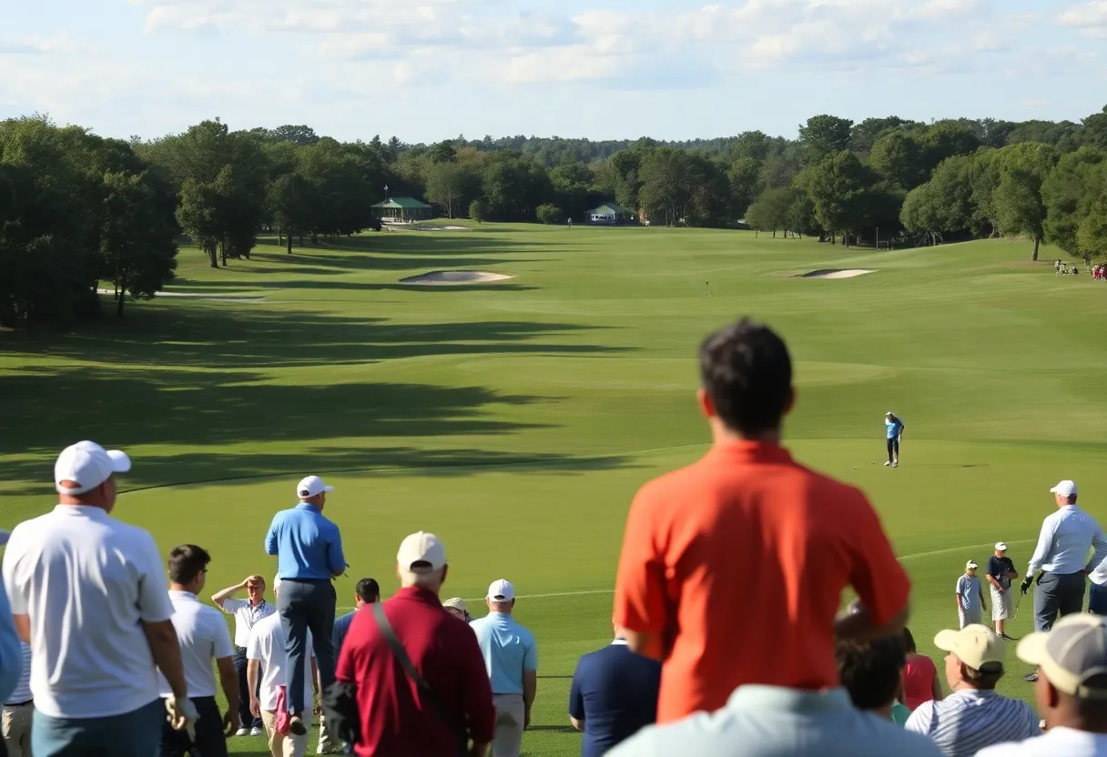 Golf tournament featuring collegiate women's teams at Rolling Hills Country Club