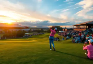 Golfer celebrating victory at Houston Open