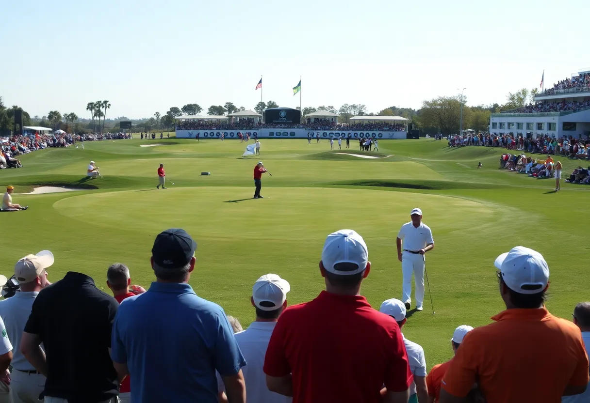 A golf tournament held at a professional golf course