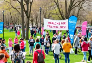 Scene from health events in Houston showcasing community engagement