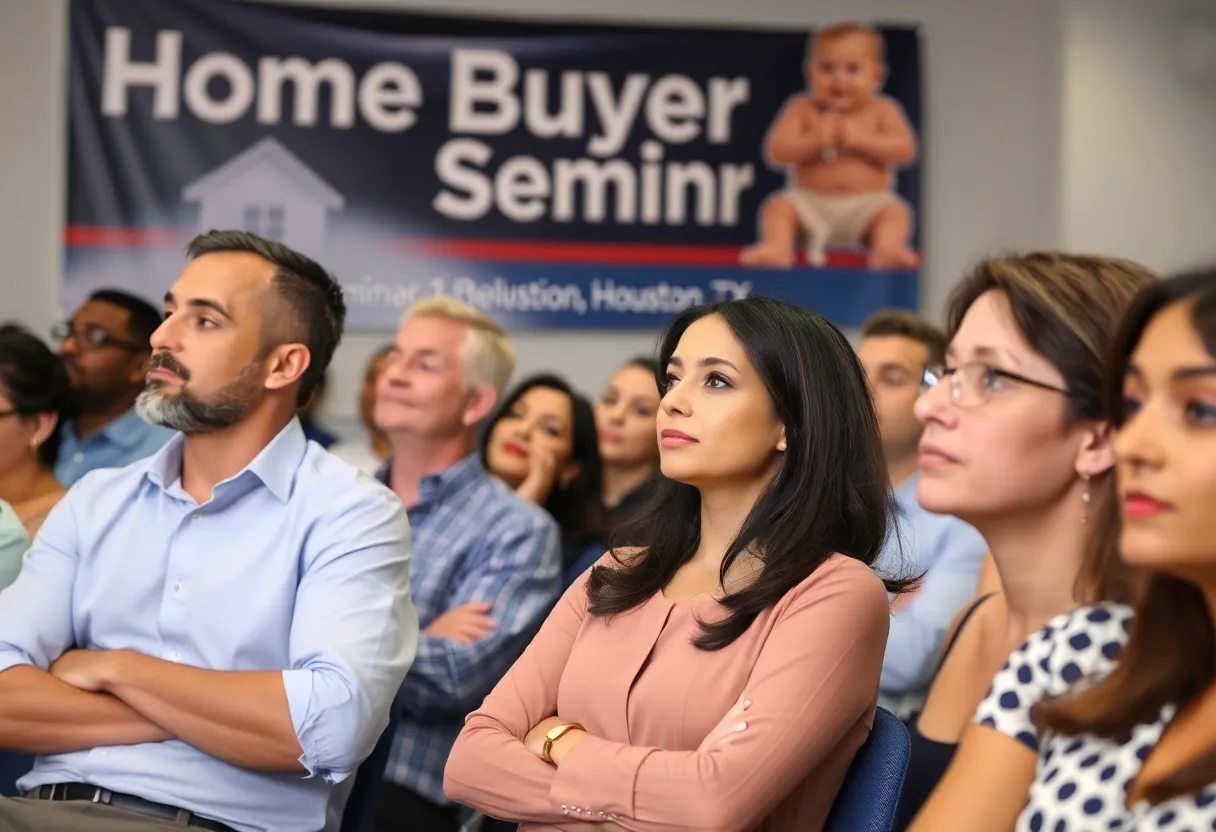 Participants in a home buyer seminar in Houston, TX