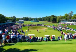 Golfers competing at the Texas Children's Houston Open