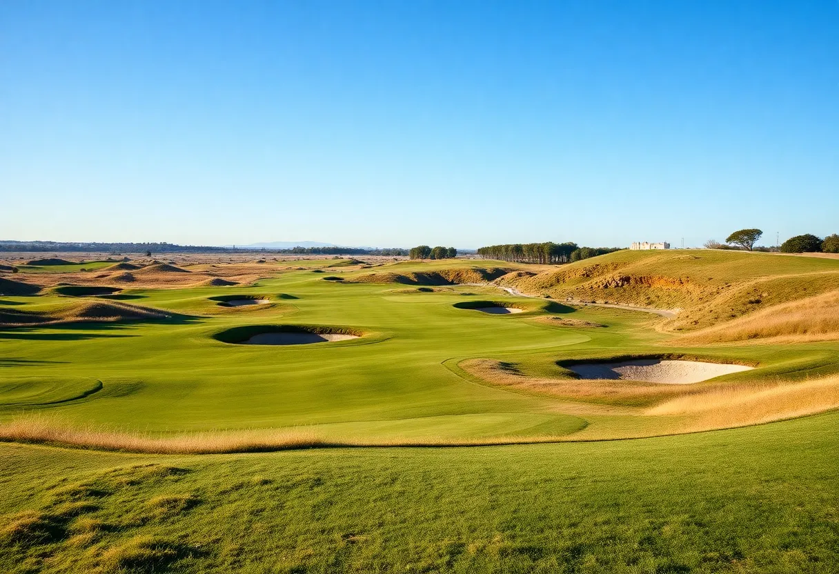 View of Memorial Park Golf Course preparing for the Houston Open