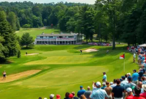 A view of the Louisiana Classics golf tournament at Oakbourne Country Club
