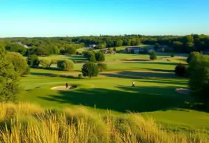 Golfers playing at the Louisiana Classics tournament at Oakbourne Country Club