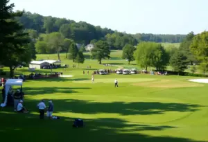 Professional golf tournament at Memorial Park Municipal Golf Course in Houston
