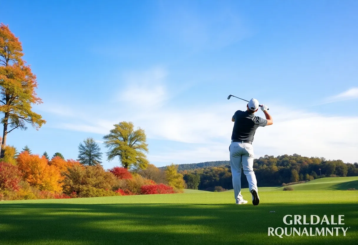 Golfer at the Houston Open golf course
