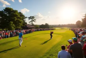 Golfers competing at the Texas Children's Houston Open
