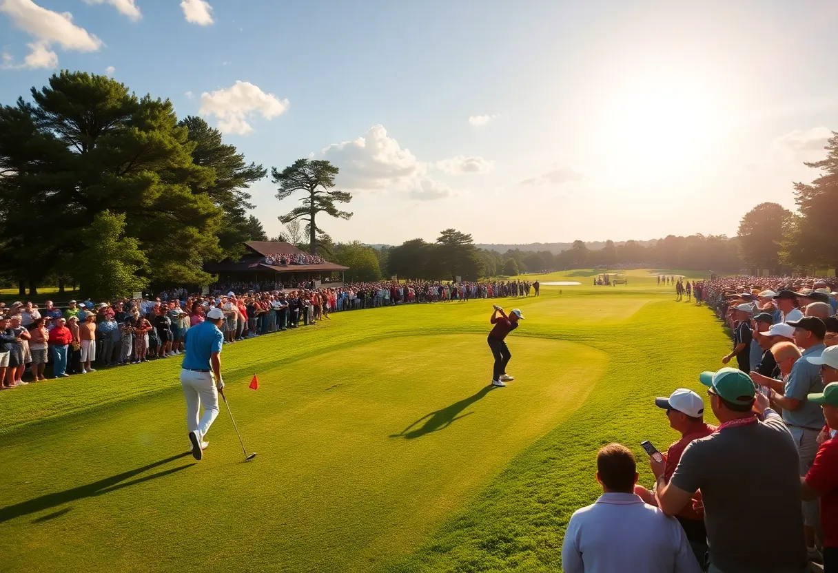 Golfers competing at the Texas Children's Houston Open