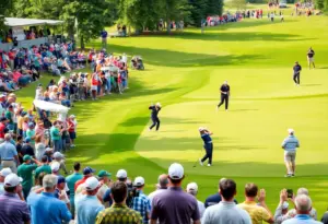Golfers competing at the Texas Children's Houston Open