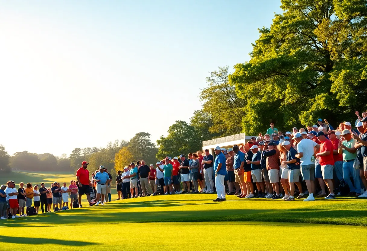 2026 Texas Children's Houston Open tournament scene with players and spectators