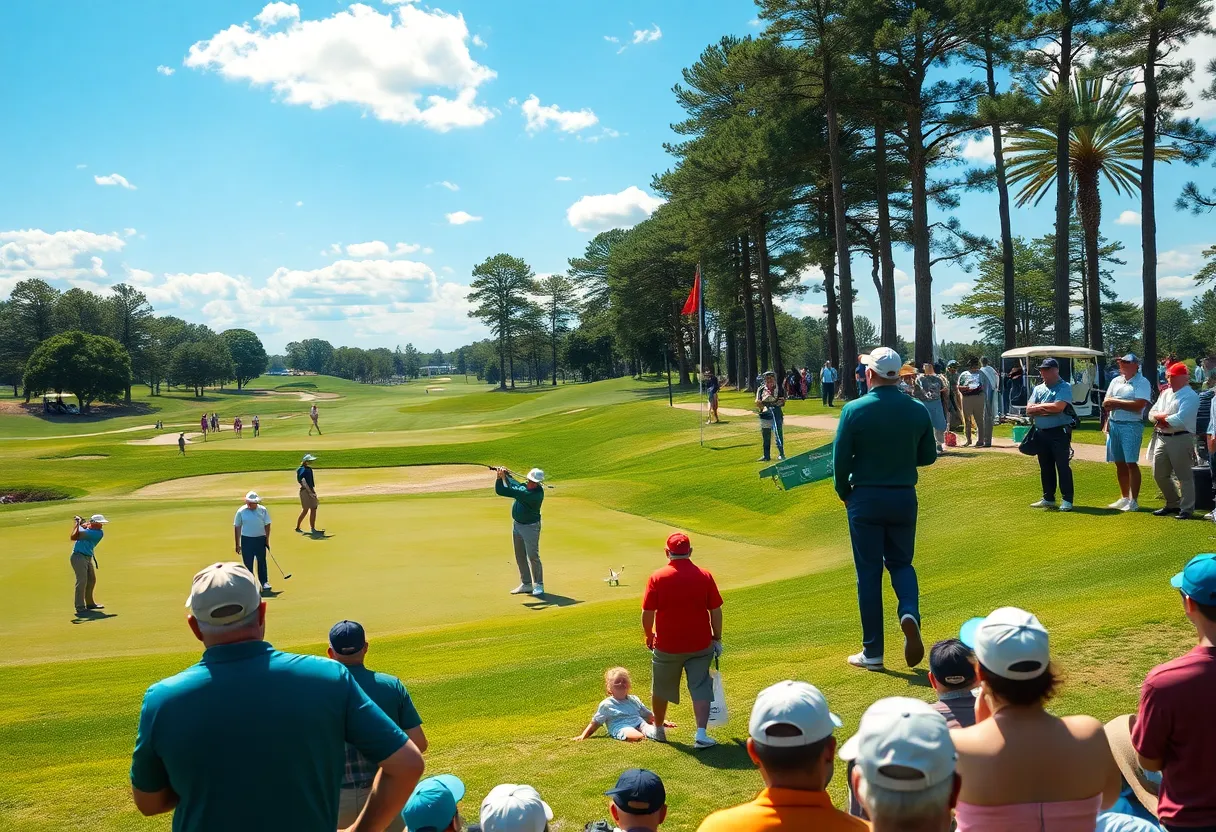 Golfers competing in the Texas Children's Houston Open