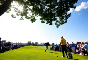 Golf tournament at Texas Children's Houston Open in Houston.