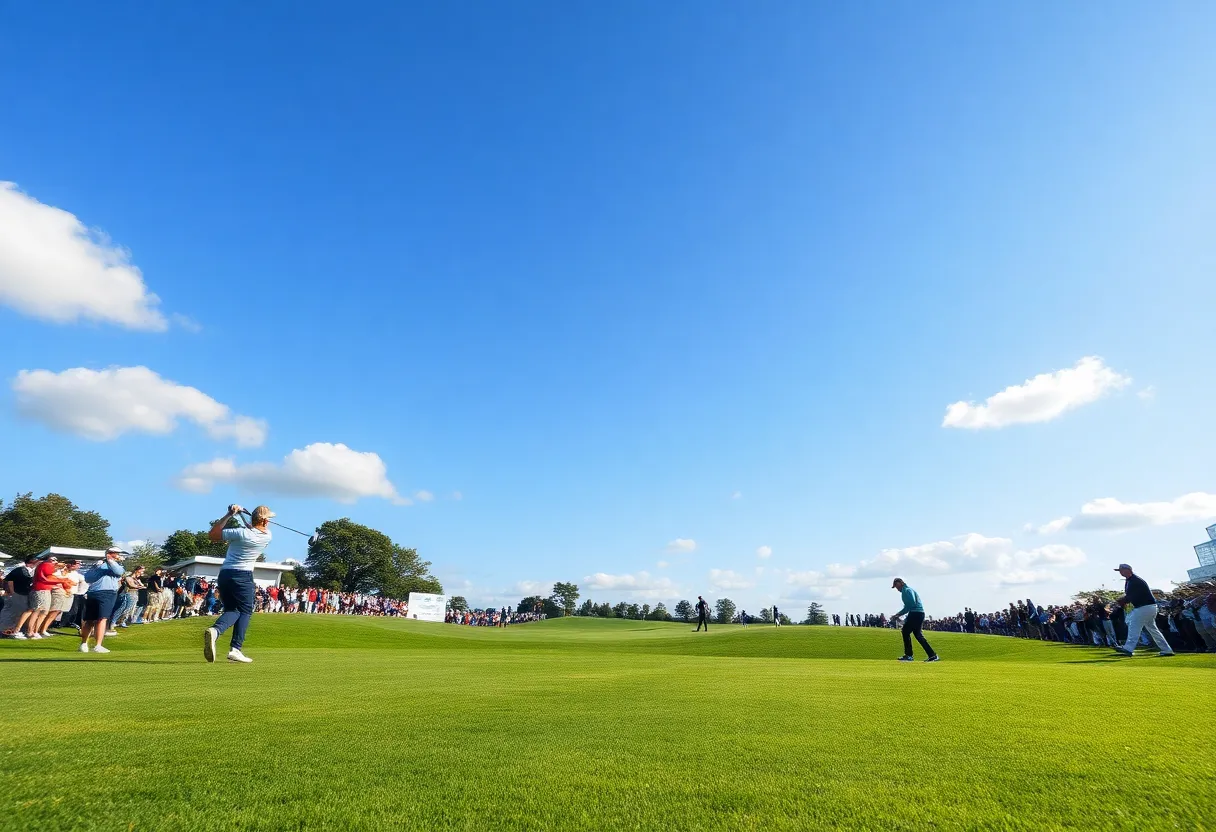 Golf players competing at the Texas Children's Houston Open