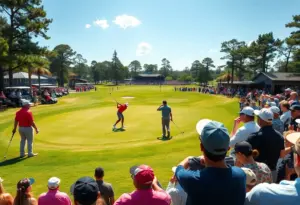 Professional golf tournament at Memorial Park Golf Course
