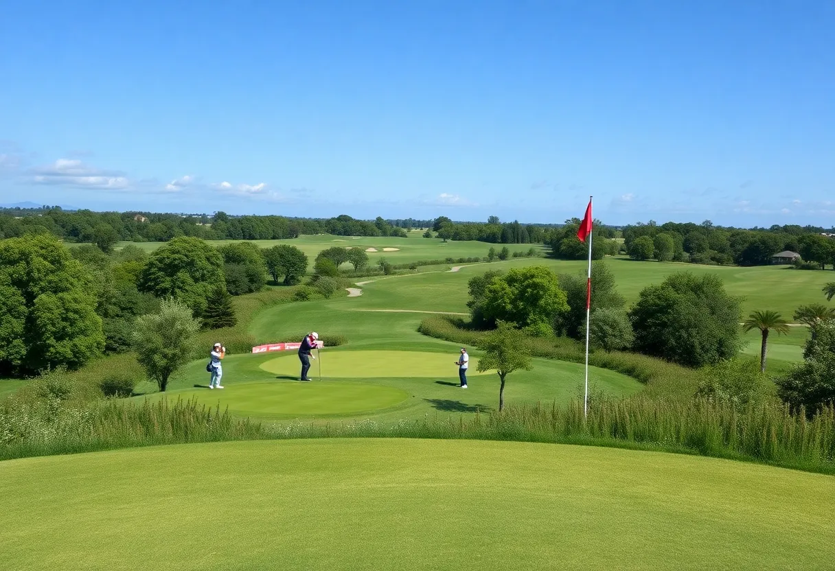 Golfers playing at the Texas Children's Houston Open
