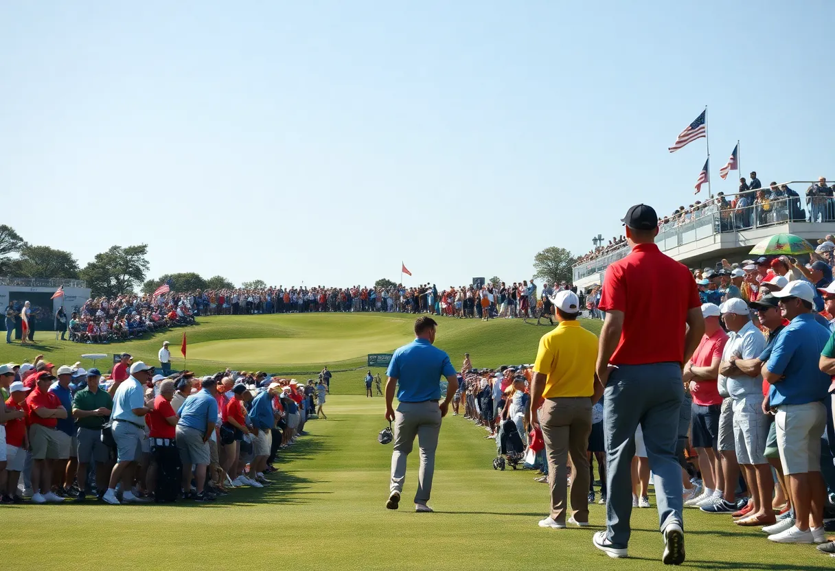 A view of the Texas Children's Houston Open at Memorial Park Golf Course.