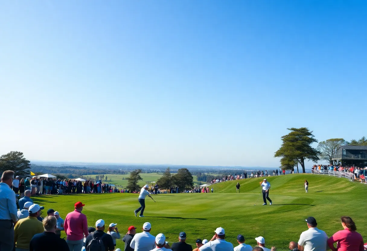 Golfers competing at the Texas Children's Houston Open in Houston