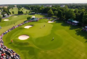 Golfers at the Texas Children's Houston Open in Houston, Texas