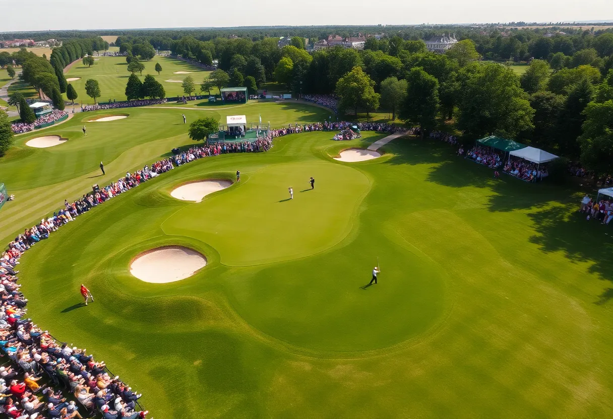 Golfers at the Texas Children's Houston Open in Houston, Texas