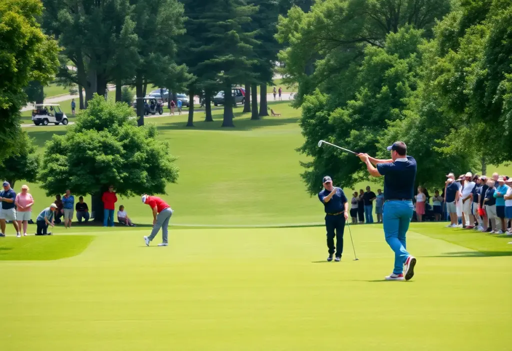 Golf tournament at Memorial Park Golf Course during the Texas Children's Houston Open